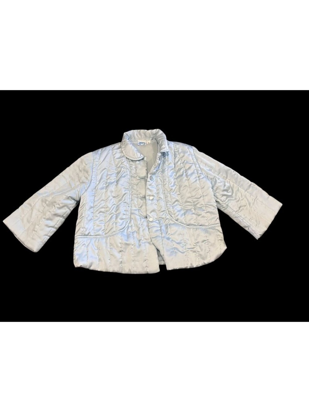 Vintage Nanette Undies Co. Inc Quilted Light Blue Jacket Crop 1X